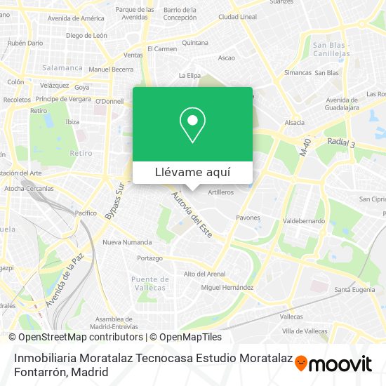 Mapa Inmobiliaria Moratalaz Tecnocasa Estudio Moratalaz Fontarrón