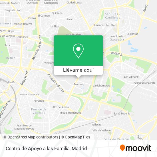 Mapa Centro de Apoyo a las Familia