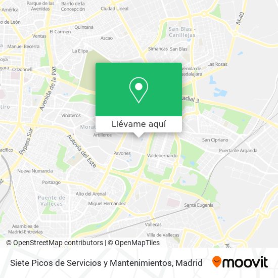 Mapa Siete Picos de Servicios y Mantenimientos