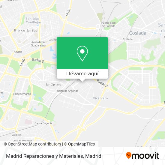 Mapa Madrid Reparaciones y Materiales