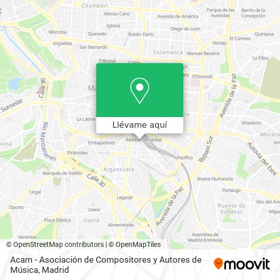 Mapa Acam - Asociación de Compositores y Autores de Música