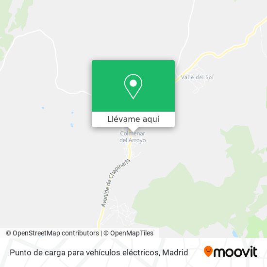 Mapa Punto de carga para vehículos eléctricos