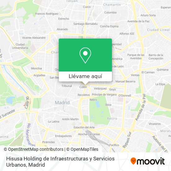 Mapa Hisusa Holding de Infraestructuras y Servicios Urbanos