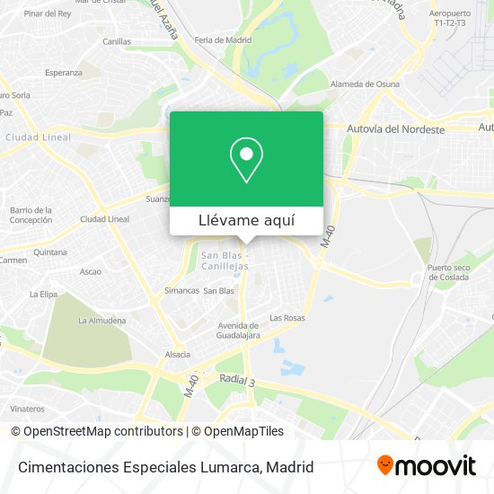 Mapa Cimentaciones Especiales Lumarca