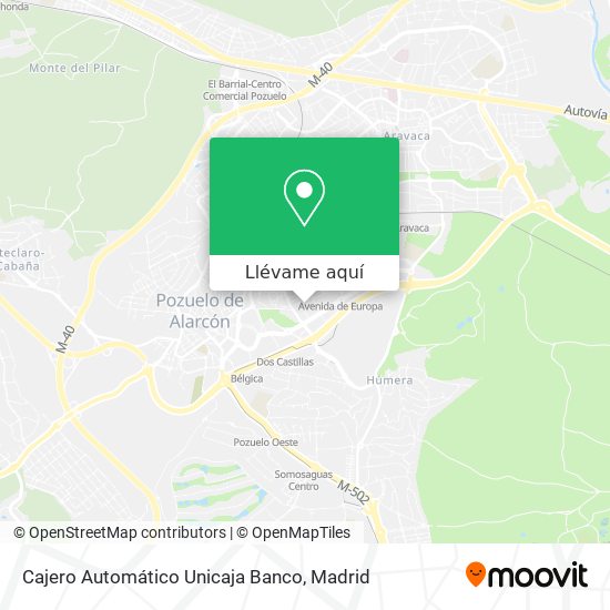 Mapa Cajero Automático Unicaja Banco