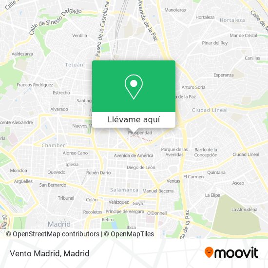 Mapa Vento Madrid