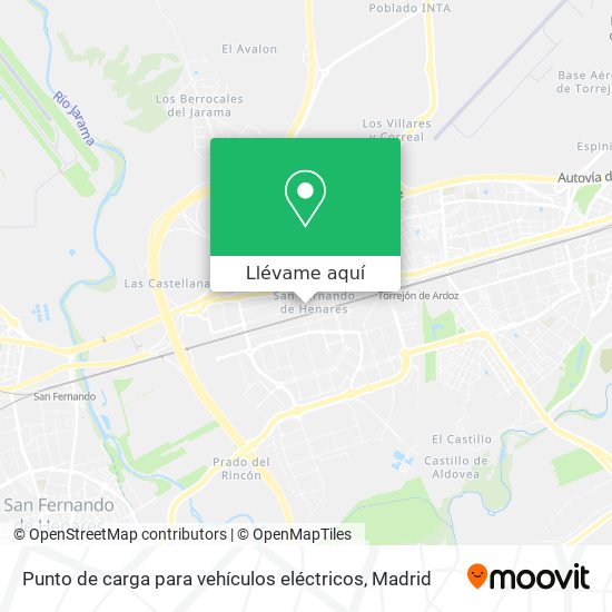 Mapa Punto de carga para vehículos eléctricos