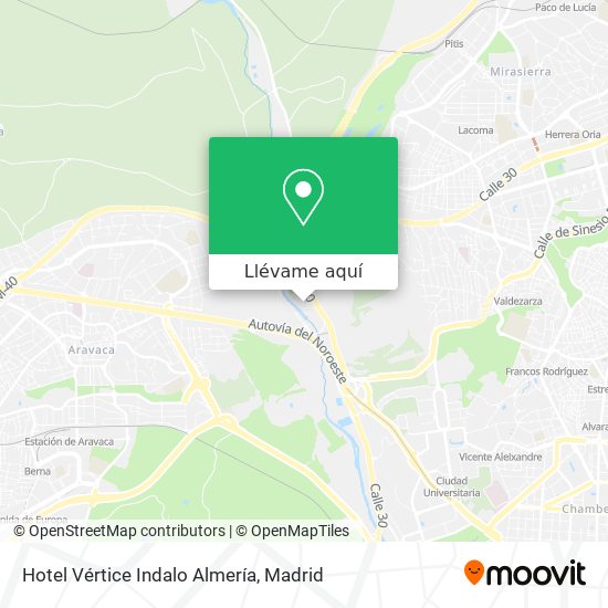 Mapa Hotel Vértice Indalo Almería