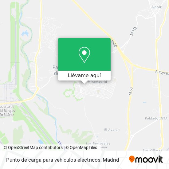 Mapa Punto de carga para vehículos eléctricos