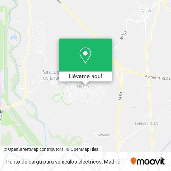 Mapa Punto de carga para vehículos eléctricos