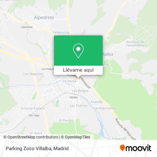 Mapa Parking Zoco Villalba