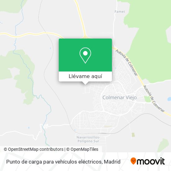 Mapa Punto de carga para vehículos eléctricos