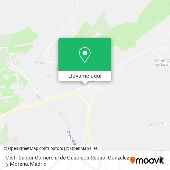 Mapa Distribuidor Comercial de Gasóleos Repsol Gonzalez y Morena