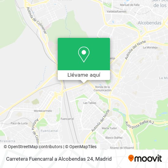 Mapa Carretera Fuencarral a Alcobendas 24