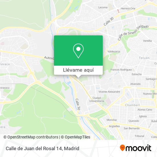 Mapa Calle de Juan del Rosal 14
