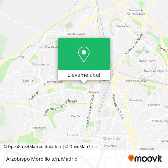 Mapa Arzobispo Morcillo s/n