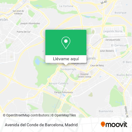 Mapa Avenida del Conde de Barcelona