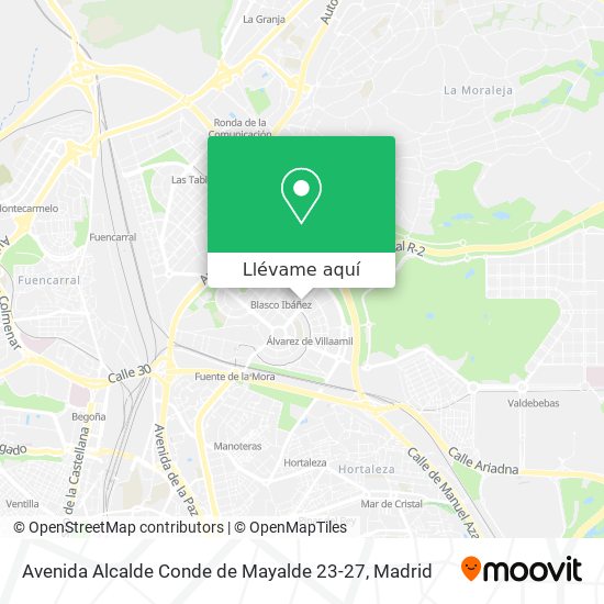 Mapa Avenida Alcalde Conde de Mayalde 23-27