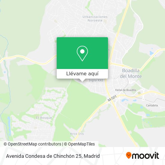 Mapa Avenida Condesa de Chinchón 25