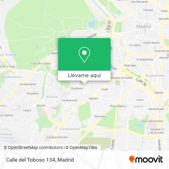 Mapa Calle del Toboso 134