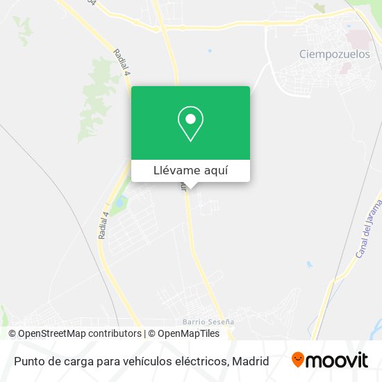 Mapa Punto de carga para vehículos eléctricos