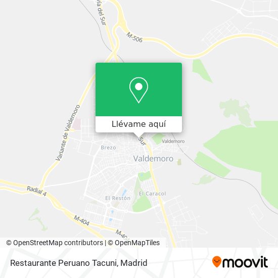 Mapa Restaurante Peruano Tacuni