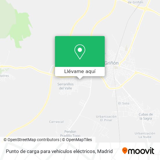 Mapa Punto de carga para vehículos eléctricos