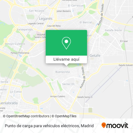 Mapa Punto de carga para vehículos eléctricos