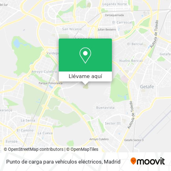 Mapa Punto de carga para vehículos eléctricos