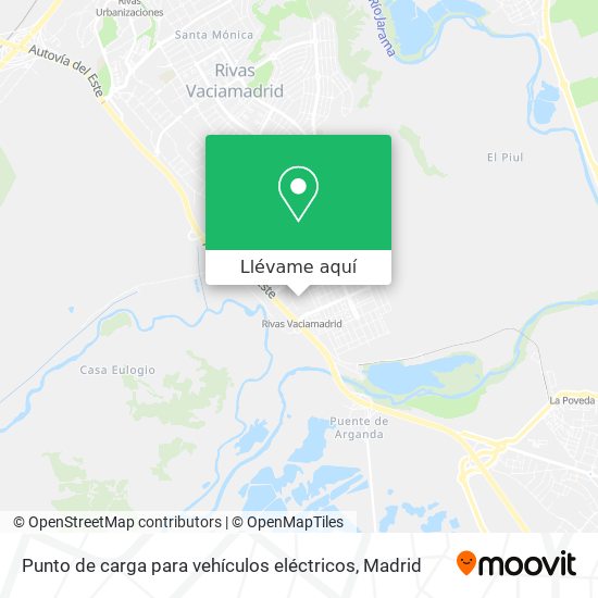 Mapa Punto de carga para vehículos eléctricos