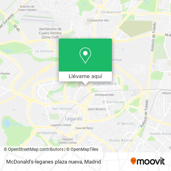 Mapa McDonald's-leganes plaza nueva