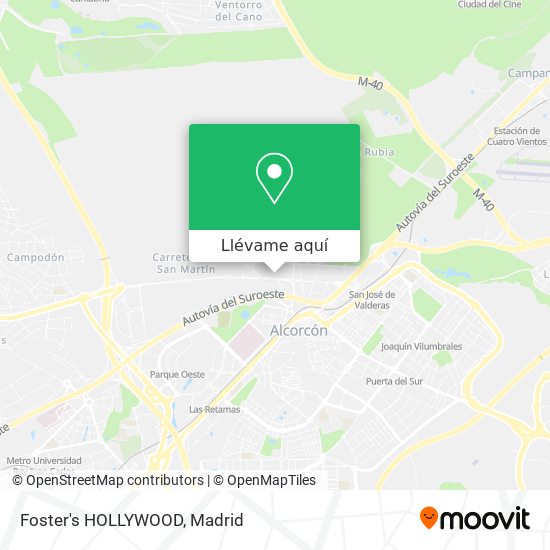 Mapa Foster's HOLLYWOOD