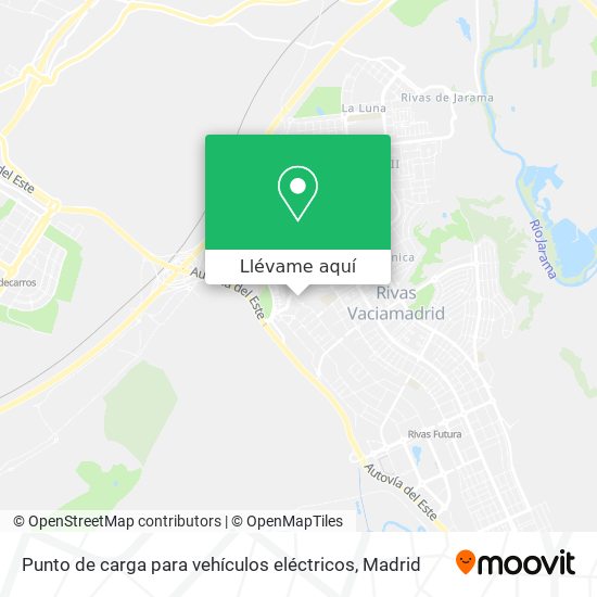 Mapa Punto de carga para vehículos eléctricos