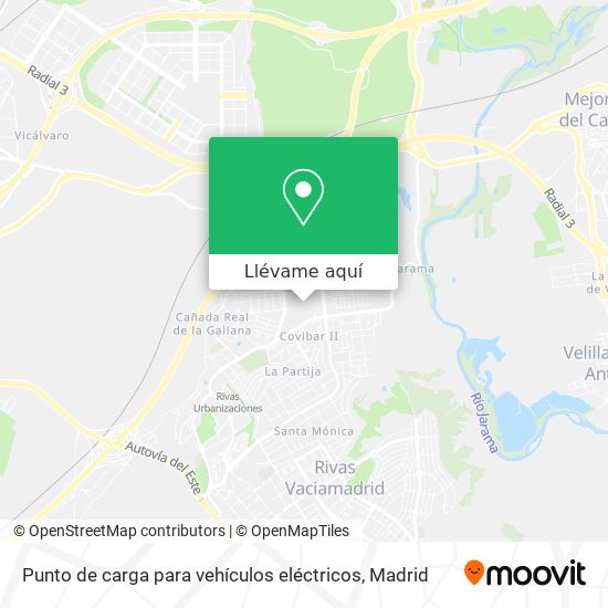 Mapa Punto de carga para vehículos eléctricos