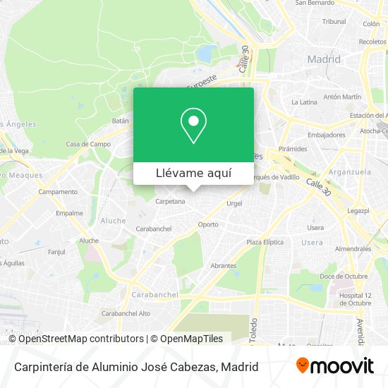Mapa Carpintería de Aluminio José Cabezas