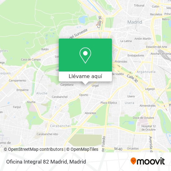 Mapa Oficina Integral 82 Madrid