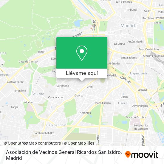 Mapa Asociación de Vecinos General Ricardos San Isidro