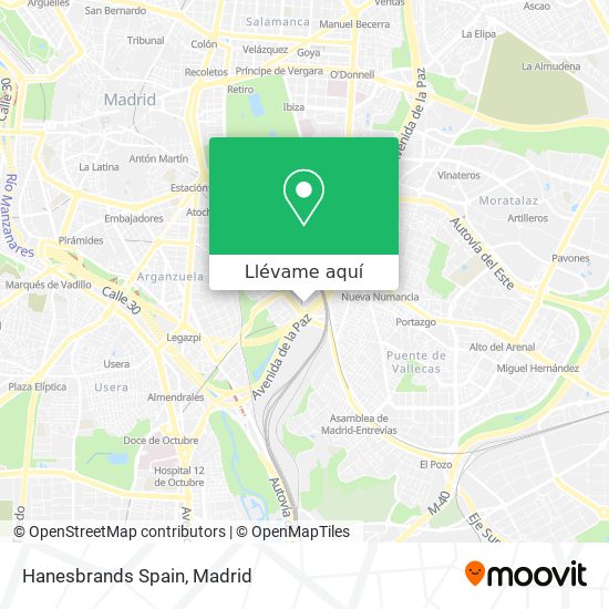 Mapa Hanesbrands Spain
