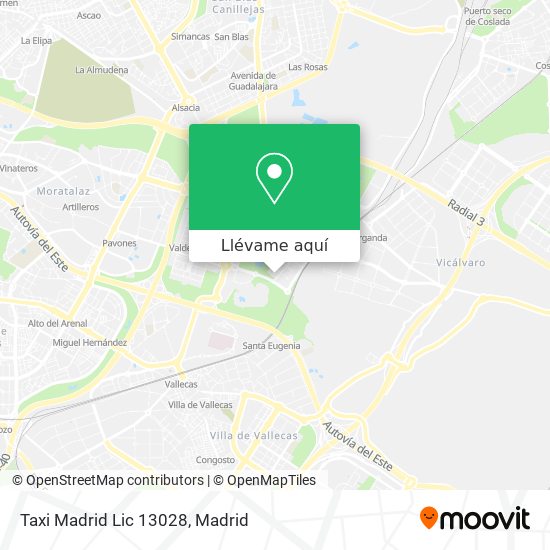 Mapa Taxi Madrid Lic 13028