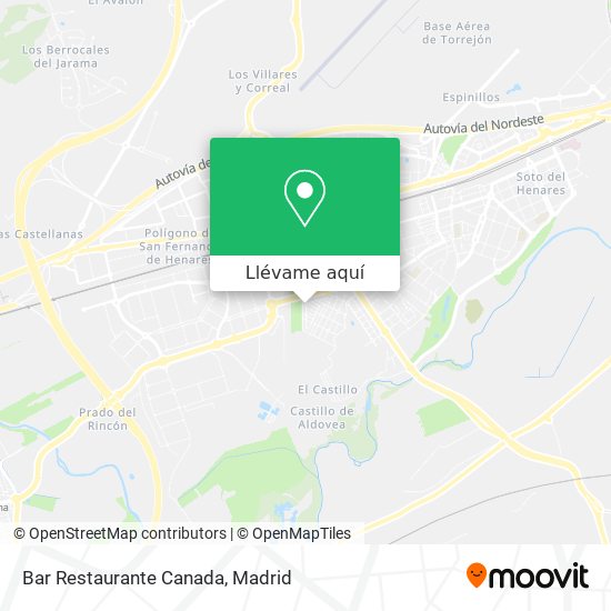 Mapa Bar Restaurante Canada