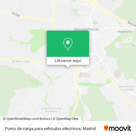 Mapa Punto de carga para vehículos eléctricos