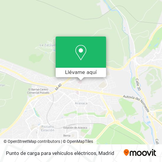 Mapa Punto de carga para vehículos eléctricos