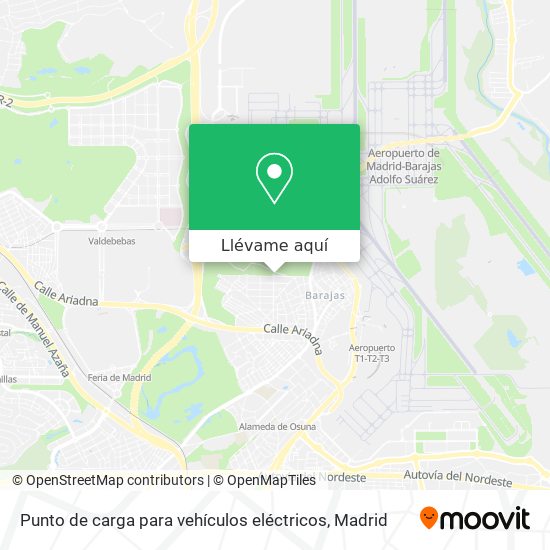 Mapa Punto de carga para vehículos eléctricos