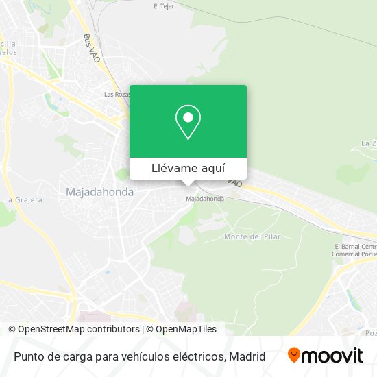 Mapa Punto de carga para vehículos eléctricos