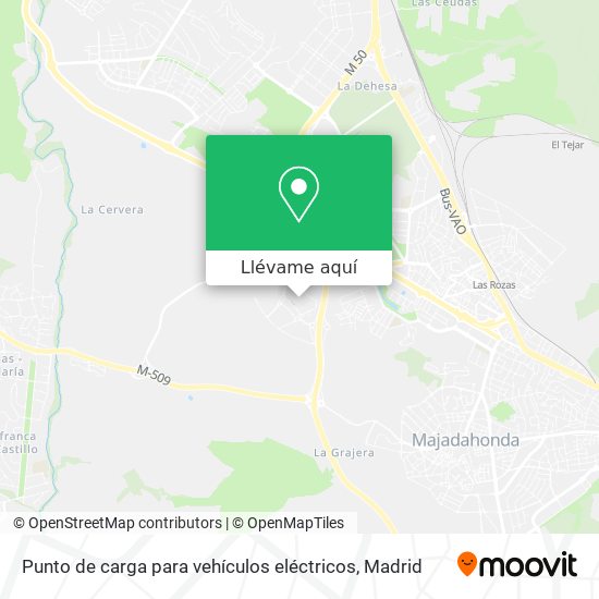 Mapa Punto de carga para vehículos eléctricos