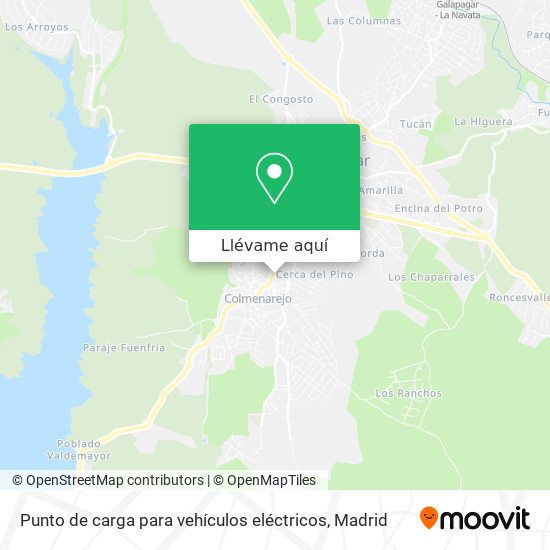 Mapa Punto de carga para vehículos eléctricos