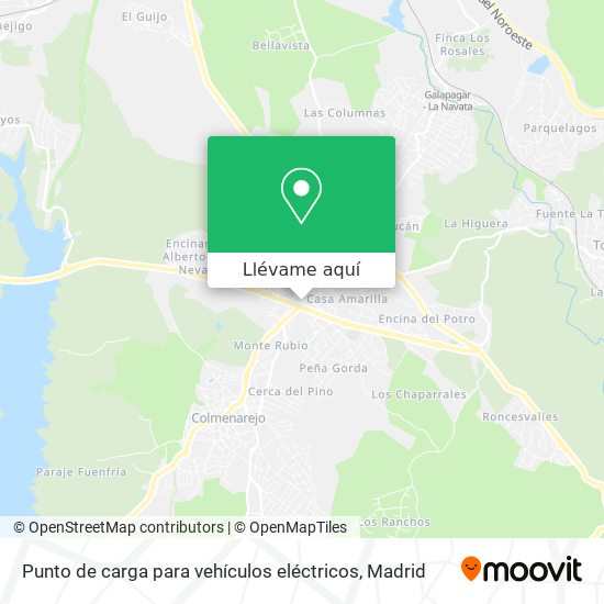 Mapa Punto de carga para vehículos eléctricos