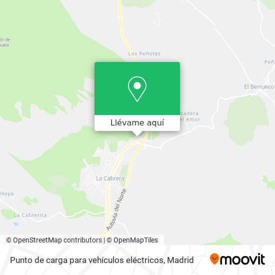 Mapa Punto de carga para vehículos eléctricos