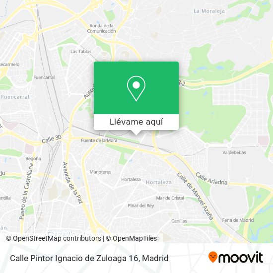 Mapa Calle Pintor Ignacio de Zuloaga 16