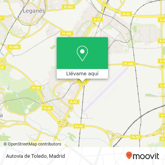 Mapa Autovía de Toledo